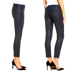 DL1961 Florence blackish green instasculpt cropped skinny edgy jeans